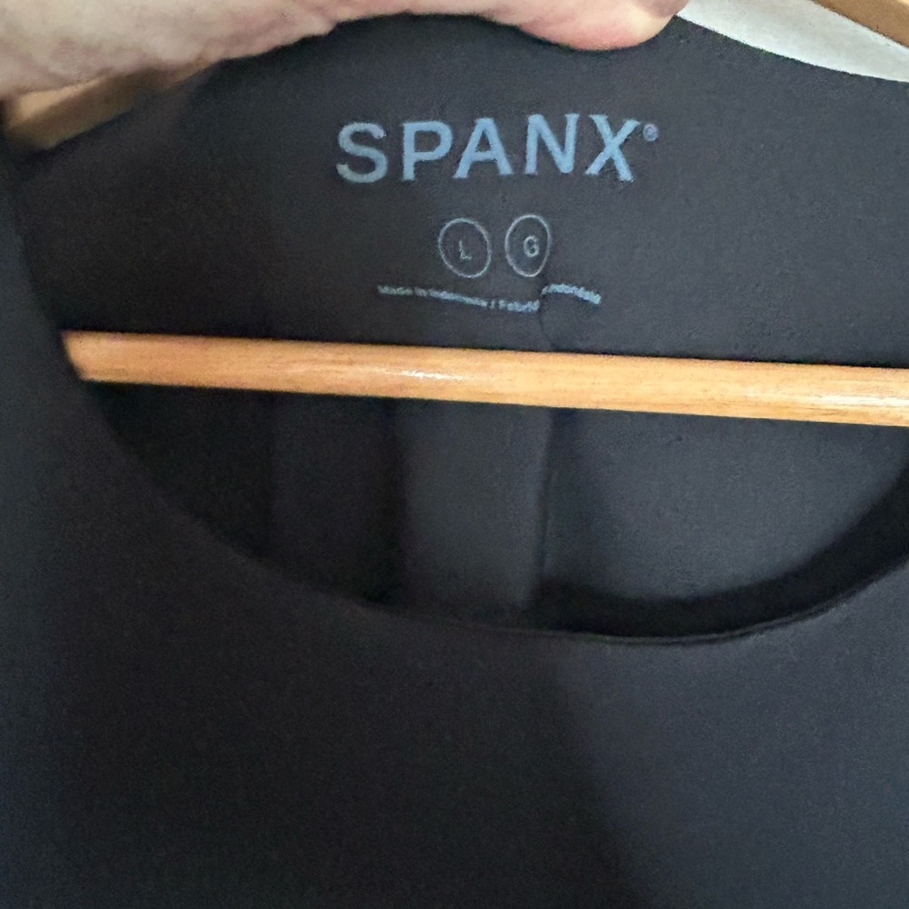 NWOT SPANX Sleek Jersey Crewneck Ruched Midi Dress - Picture 5 of 6